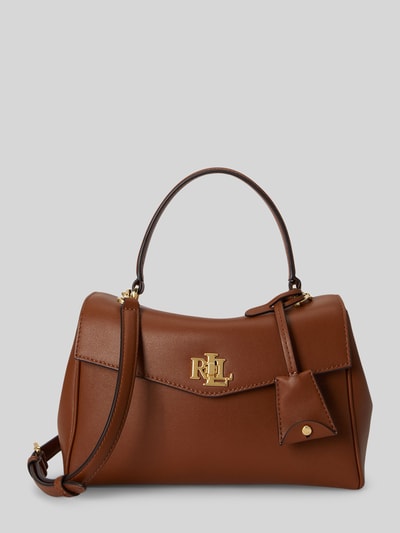 Lauren Ralph Lauren Handtas met echt leer met afneembare schouderband Cognac - 2