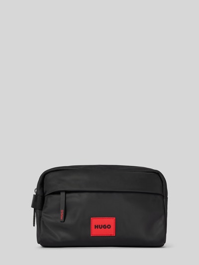 HUGO Kulturtasche mit Label-Patch Modell 'Ethon' Black 1