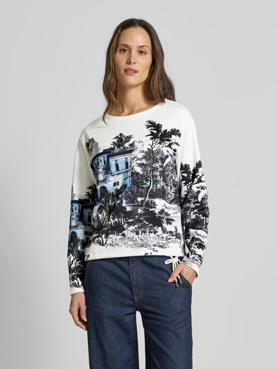 monari Sweatshirt met tunnelkoord Offwhite - 4