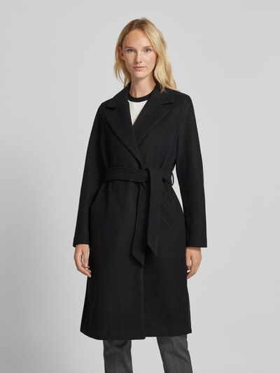 Vero Moda Taillierter Mantel mit Bindegürtel Modell 'FORTUNEAYA' Black 4