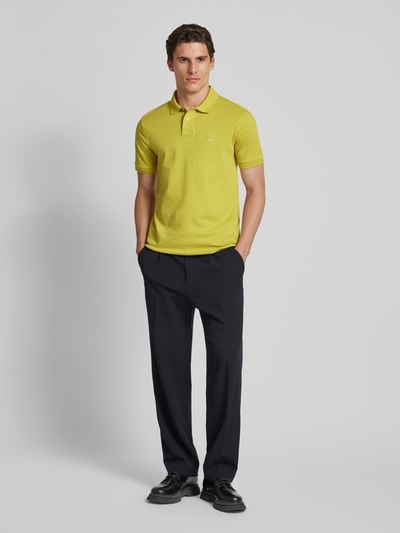 BOSS Orange Poloshirt met korte knoopsluiting Groen - 1