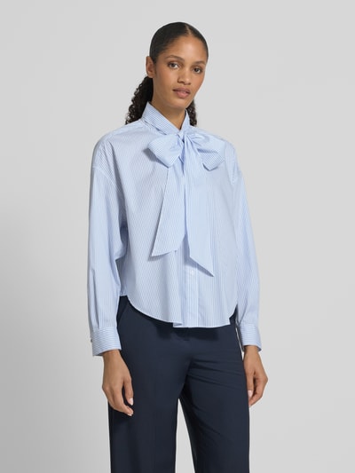 JOOP! Regular fit comfortabele blouse met stitching, model 'BENINA' Lichtblauw - 4
