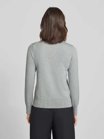 s.Oliver BLACK LABEL Slim fit pullover van viscosemix Lichtgrijs - 5