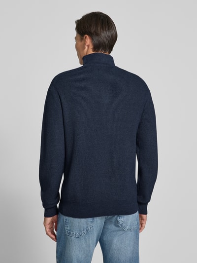 Jake*s Studio Men Regular Fit Troyer aus Viskose-Mix Marine 5