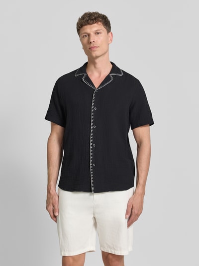 HUGO regular fit vrijetijdsoverhemd van puur katoen model 'ELLINO' Zwart - 4