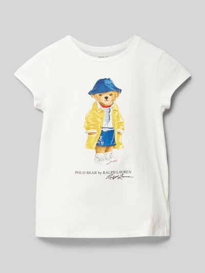 Polo Ralph Lauren Kids T-Shirt mit Motiv- und Label-Print Modell 'BEAR' Offwhite 1