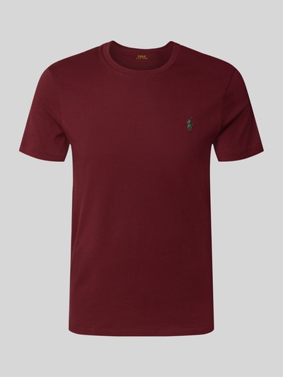 Polo Ralph Lauren Custom slim fit T-shirt met labelstitching Bordeaux - 2
