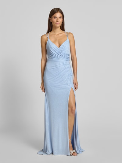 Mascara Sukienka wieczorowa z rozcięciem Jasnoniebieski 4