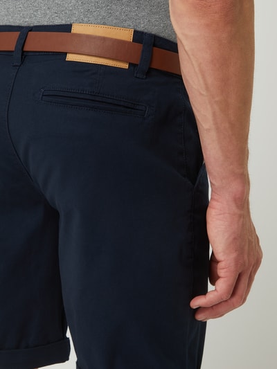 REVIEW Korte chino met riem Donkerblauw - 3