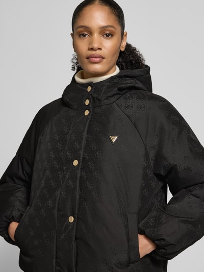 GUESS Activewear Regular Fit Jacke mit Logo-Applikation Modell 'Boxy' Black 3