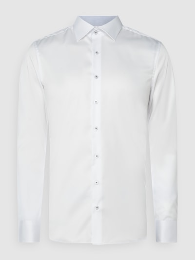 Eterna Slim Fit Businesshemd aus Twill Weiss 2