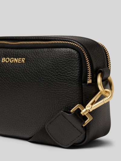 BOGNER Torba na ramię skórzana z aplikacją z logo model ‘wallis avy’ Czarny 3