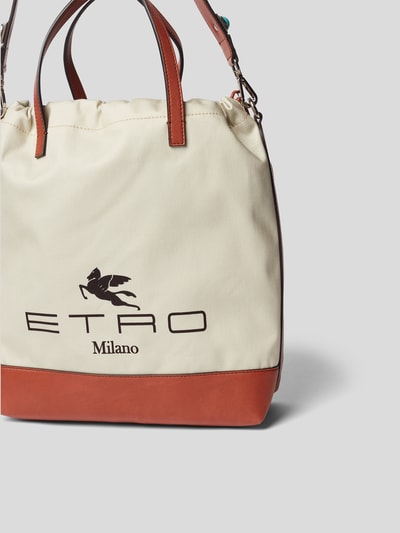 Etro Handtasche mit Brand-Schriftzug Beige 3