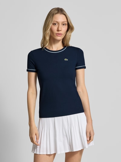 Lacoste Slim Fit T-Shirt aus Baumwoll-Mix Marine 4