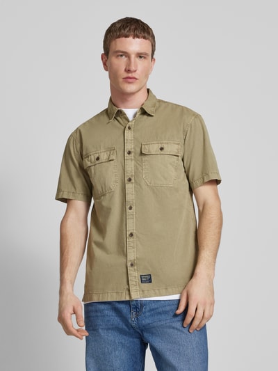 Superdry Regular Fit Freizeithemd mit 1/2-Arm Modell 'Military' Camel 4