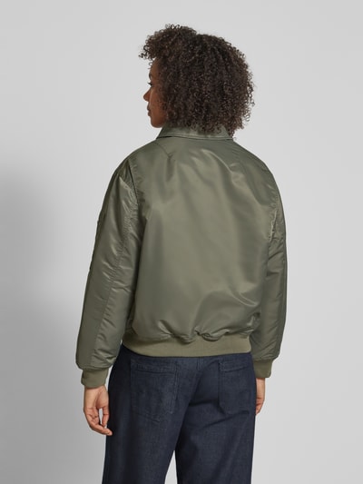 Schott NYC Blouson met labelpatch, model 'DAN' Kaki - 5