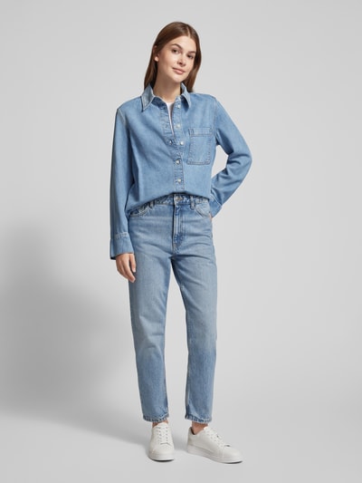 Marc O'Polo Jeansblouse met knoopsluiting Lichtblauw - 1