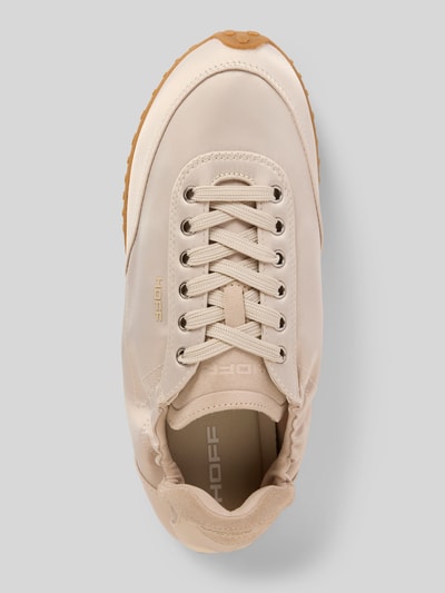 Produktfoto, Sneaker mit Logo-Applikation Modell 'Bridge' von HOFF, Leder-Mix in Beige, abgerundete Passform, profilierte Sohle, Einzelansicht