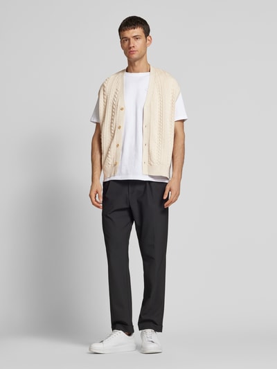 SELECTED HOMME Pullunder mit Zopfmuster Offwhite 1