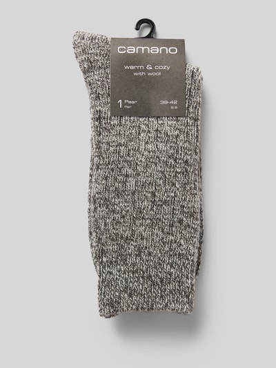 camano Socken mit geripptem Abschluss Anthrazit Melange 3