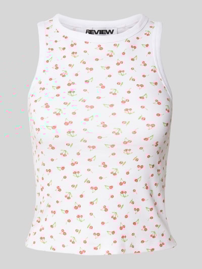 Review Tanktop met ribboorden Wit - 2