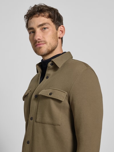 MCNEAL Overhemdjack met drukknoopsluiting Olijfgroen - 3