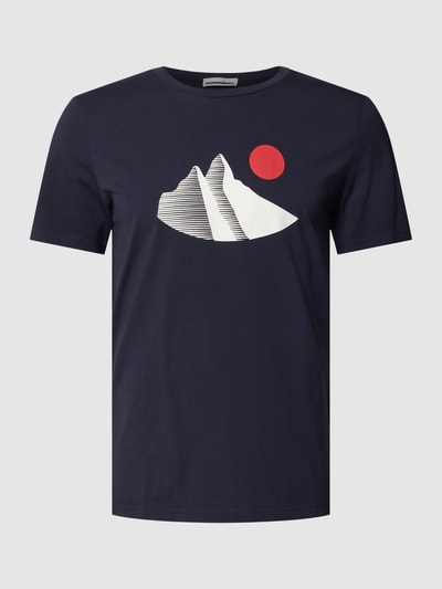 Armedangels T-shirt met motiefprint, model 'JAAMES' Donkerblauw - 2
