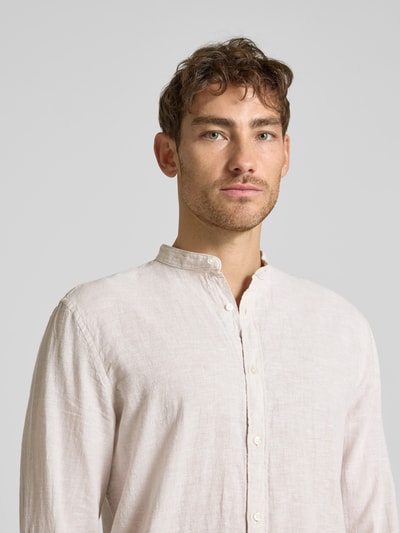 MCNEAL Regular Fit Freizeithemd aus Leinen-Baumwoll-Mix Offwhite 3