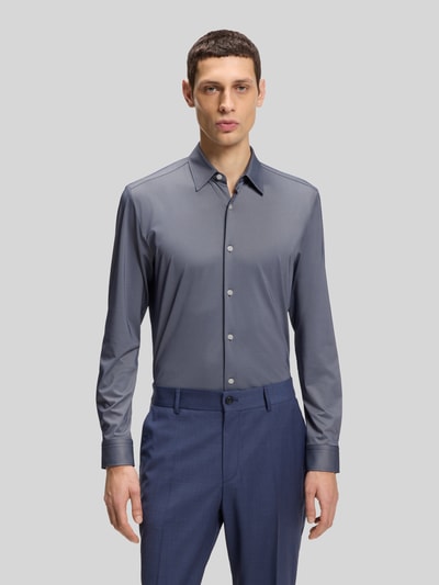 BOSS Slim Fit Businesshemd mit Kentkragen Modell 'ROAN' Marine 4