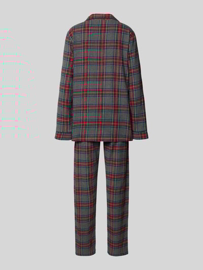 Happy Shorts Pyjama met reverskraag, model 'XMAS' Steengrijs - 3