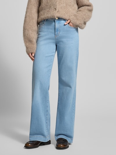 Brax Flared Jeans mit elastischem Bund Modell 'MAINE' Hellblau 4