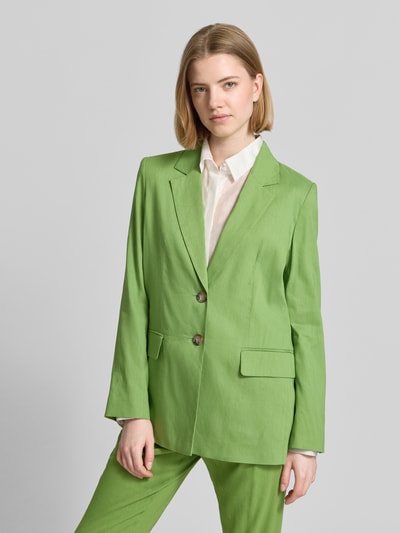 Marc Cain Blazer aus Leinen-Mix mit Pattentaschen Grass 4