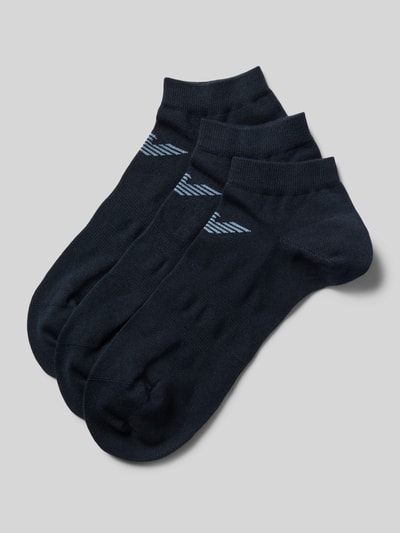 Emporio Armani Socken mit Label-Print im 3er-Pack Marine 1