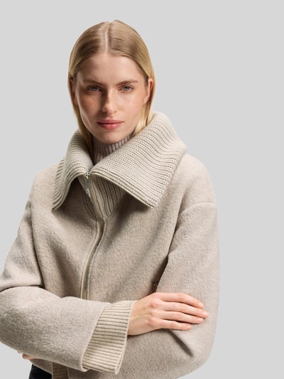 BOSS Loose fit overhemdjack van pure scheerwol model 'Jolenya' Zand - 3