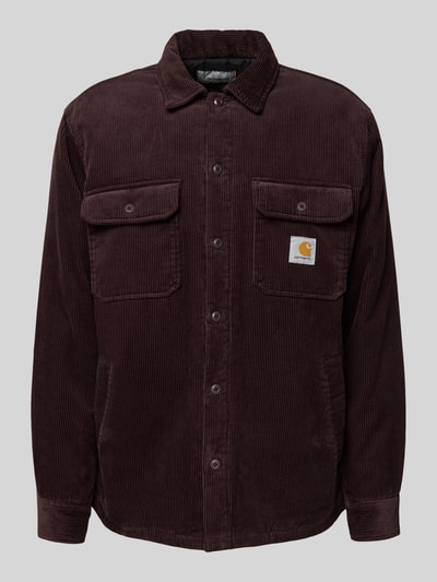 Carhartt Work In Progress Regular fit overhemdjack met borstzakken, model 'WHITSOME' Donkerrood - 2