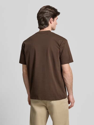 WOODBIRD Regular Fit T-Shirt aus reiner Baumwolle Modell 'Baine' Mittelbraun 5