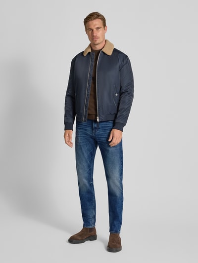 BOSS Orange Jeansy o kroju regular fit z mieszanki bawełny model ‘MAINE’ Jeansowy niebieski 1