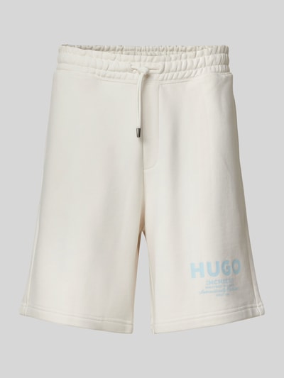 Hugo Blue Sweatshorts mit Label-Print Modell 'Nomario' Offwhite 2