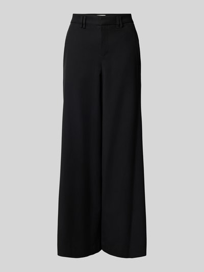 Drykorn Broek met wijde pijpen en steekzakken, model 'BROAD' Zwart - 2