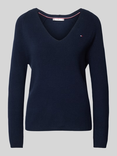 Tommy Hilfiger Strickpullover mit Logo-Stitching Marine 2