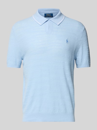 Polo Ralph Lauren Poloshirt met labelstitching, model 'JOHNNY' Lichtblauw - 2