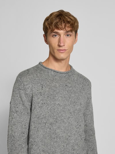 Superdry Sweter z dzianiny z okrągłym dekoltem model ‘Donegal Jumper’ Średnioszary 3