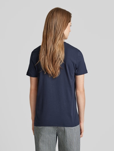 Selected Femme T-shirt in gemêleerde look met ronde hals Marineblauw - 5