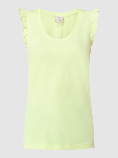 Esprit Top mit Volants  Neon Gelb 2