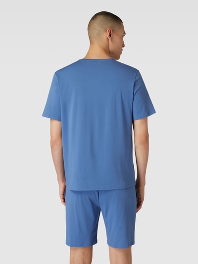 BOSS T-Shirt mit Kontraststreifen Modell 'Unique' Blau 5