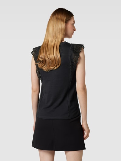 Vero Moda T-shirt met volantmouwen, model 'HOLLYN' Zwart - 5