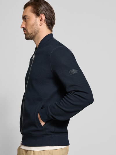 Marc O'Polo Regular Fit Strickjacke aus reiner Baumwolle Marine 3