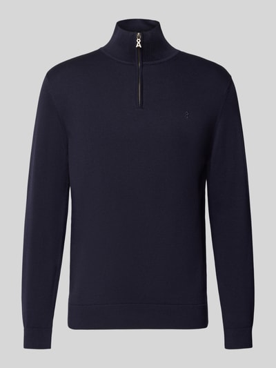 Armedangels Regular Fit Troyer aus reiner Bio-Baumwolle Modell 'FAABES' Marine 2