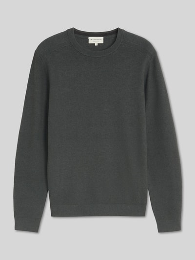 Tom Tailor Regular fit pullover met crew neck kraag Olijfgroen - 2