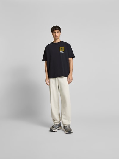 RHUDE T-Shirt mit geripptem Rundhalsausschnitt Anthrazit 1